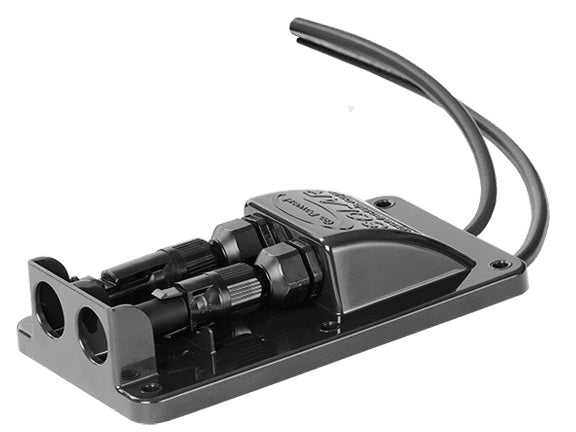 Go Power Solar Power Cable Entry Plate, For Use With Pre-Wired Go Power Solar Kits and Expansion Kits, Male And Female MC4 Connector, Black - 74671