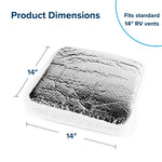 Camco Roof Vent Insulation, For 14 in x 14 in Vents, 3 in Foam With Reflective Backing - 45192