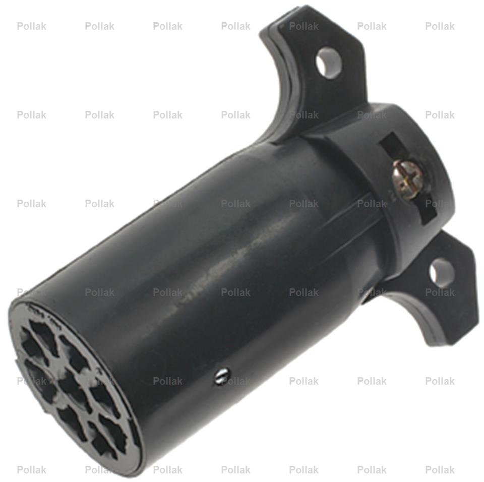 Pollak Trailer Wiring Connector, 9 Way Round Plug Side - 12-906