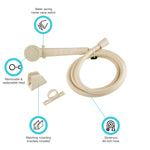 Dura Faucet Shower Head, Hand-Held With 60 in Reinforced Vinyl Hose - DF-SA130-BQ
