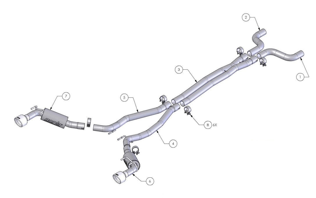 Borla Exhaust System Kit 140280 product image 2