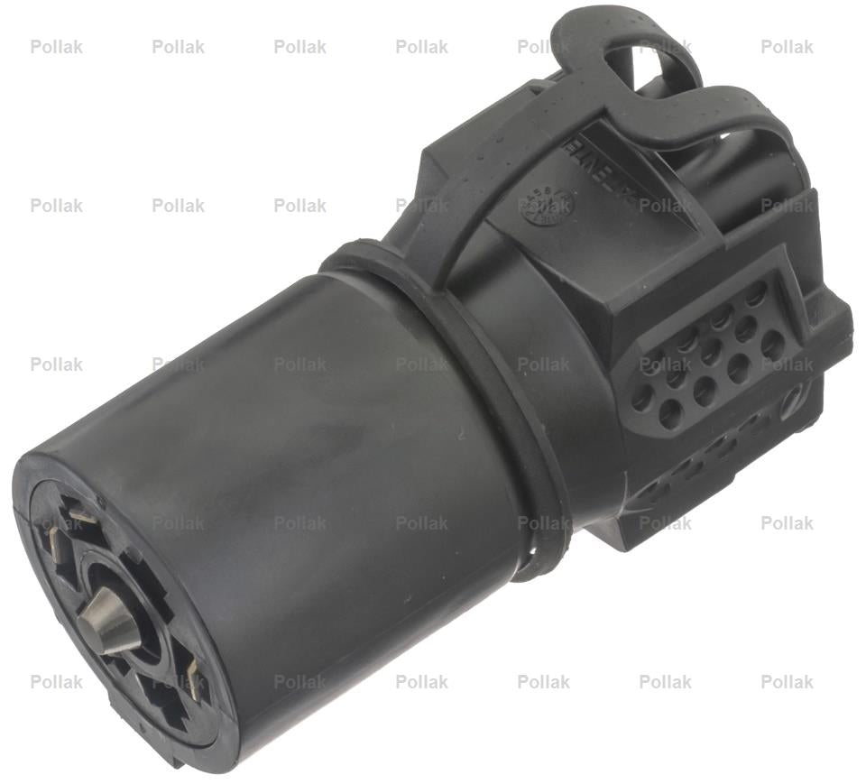 Pollak Trailer Wiring Connector Adapter, 7-Blade Vehicle End Socket to Dual 5-Way/4-Way Flat Connections, 3-1/4 in Harness - 7WB-178PFV