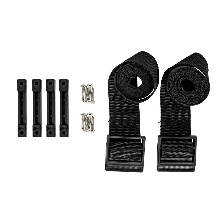 Camco Battery Box, Fits Two 6V Group GC2 Batteries Or Two 12V Group 24/24M Batteries, With 2 Tie Down Straps And 4 Strap Clamps With Screws - 55374