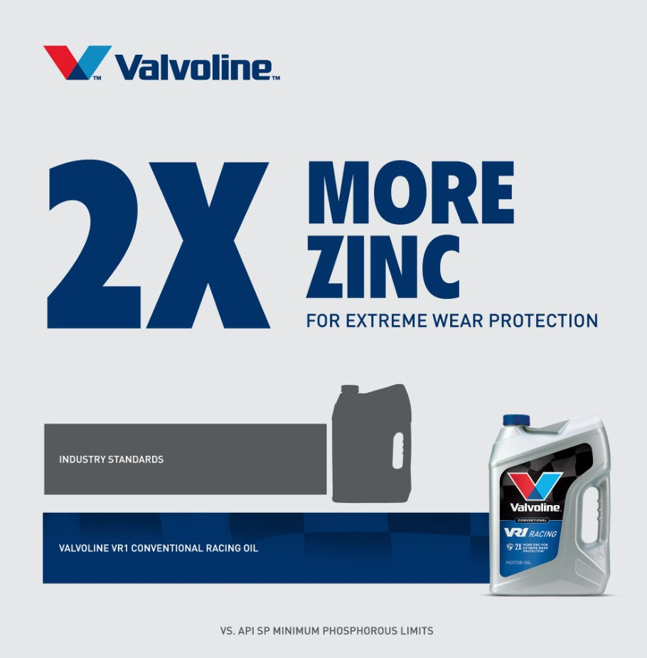 Valvoline Oil, VR1 Racing Oil, SAE 30, 1 qt Bottle, Case Of 6 - 822401