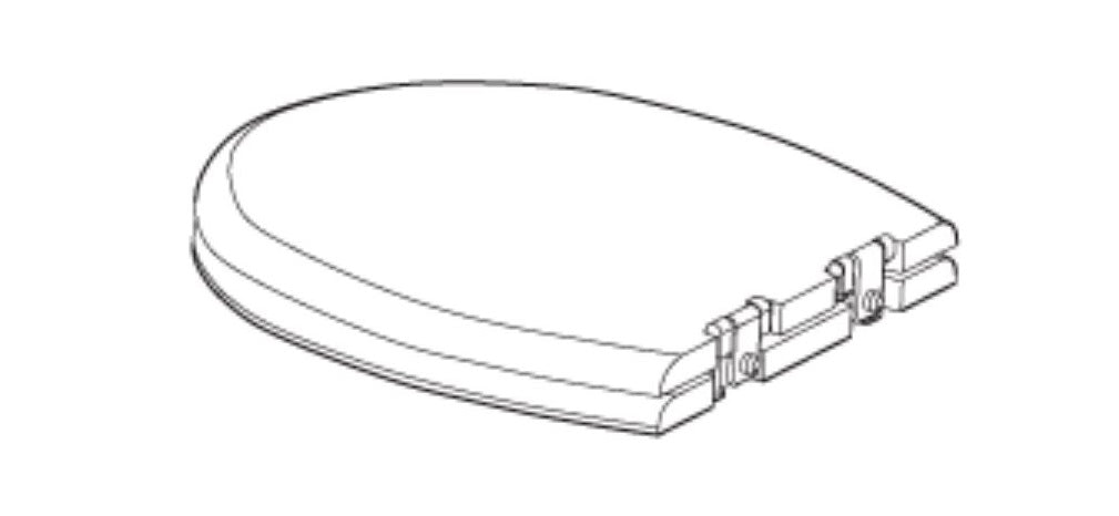 Thetford/ Norcold Toilet Seat, 15 in Width x 16-3/4 in Height, White, With Chrome Plated Hinges - 50000