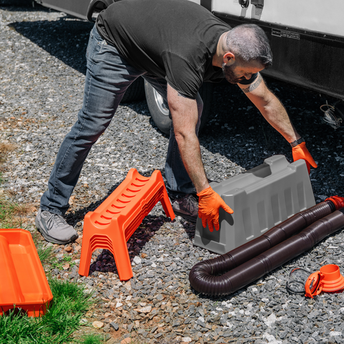 Camco Sewer Hose, 20 ft Hose Length, Black/Red - 43075