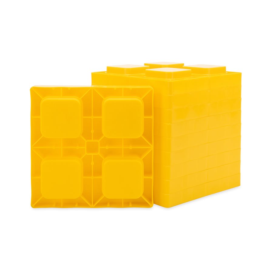 Camco Leveling Block, 8-1/4 in Length x 8-1/4 in x 1 Height, 4000 lb Capacity, Set Of 10 - 44505