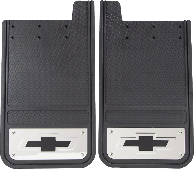 Plasticolor Mud Flap, Chevrolet Logo With Stainless Steel Insert, Set Of 2 - 001840R03