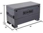 Better Built Company Tool Box, Steel, 48 in Length x 24 in Width x 28 in Height, 18.7 Cubic ft - 2048-BB