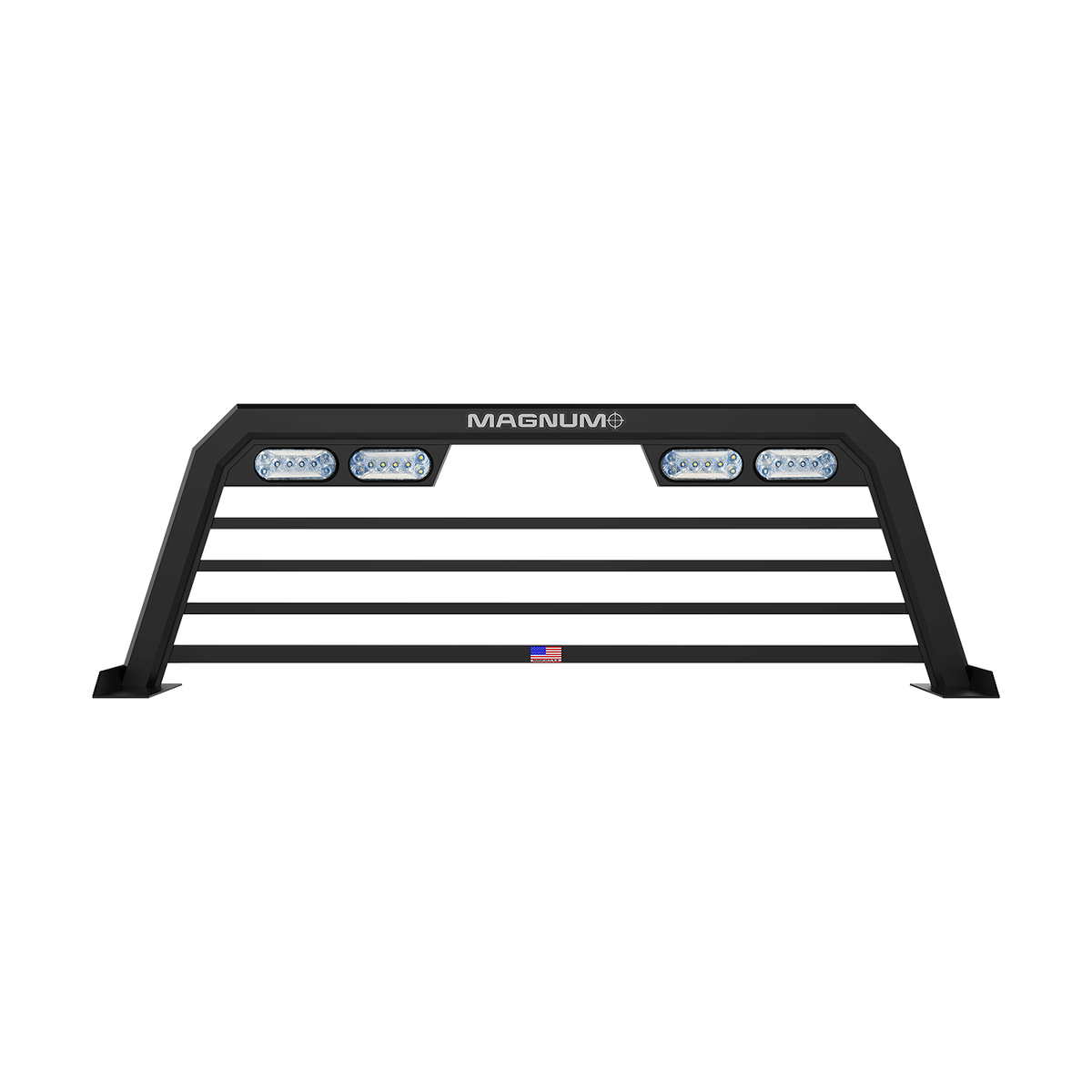 Magnum Truck Racks Headache Rack, Louvered, Matte Black, Aluminum - 424LPBRJ2NB