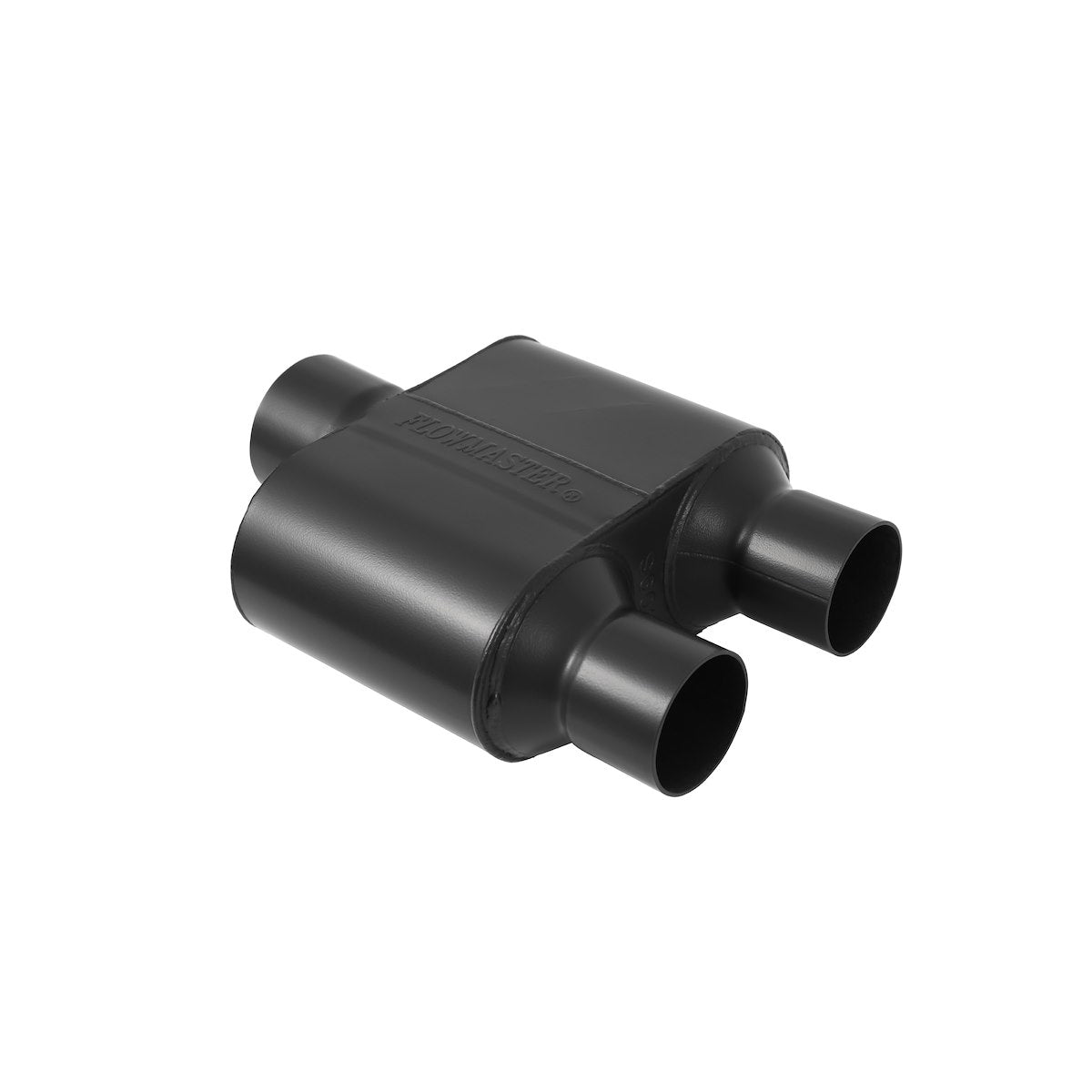 Flowmaster Exhaust Muffler, Super 10 Series, Dual 2-1/2 in Offset Outlet, 6-1/2 in Body/12-1/2 in Overall Length - 8430152