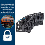 Camco Sewer Hose Support, Holds 20 ft Hose, Black - 43051