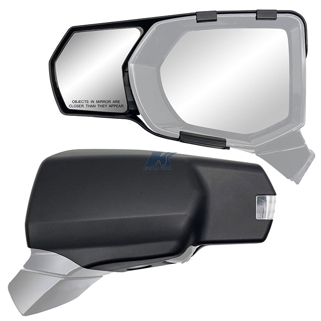 K-Source Exterior Towing Mirror, Black, Set of 2 - 80950
