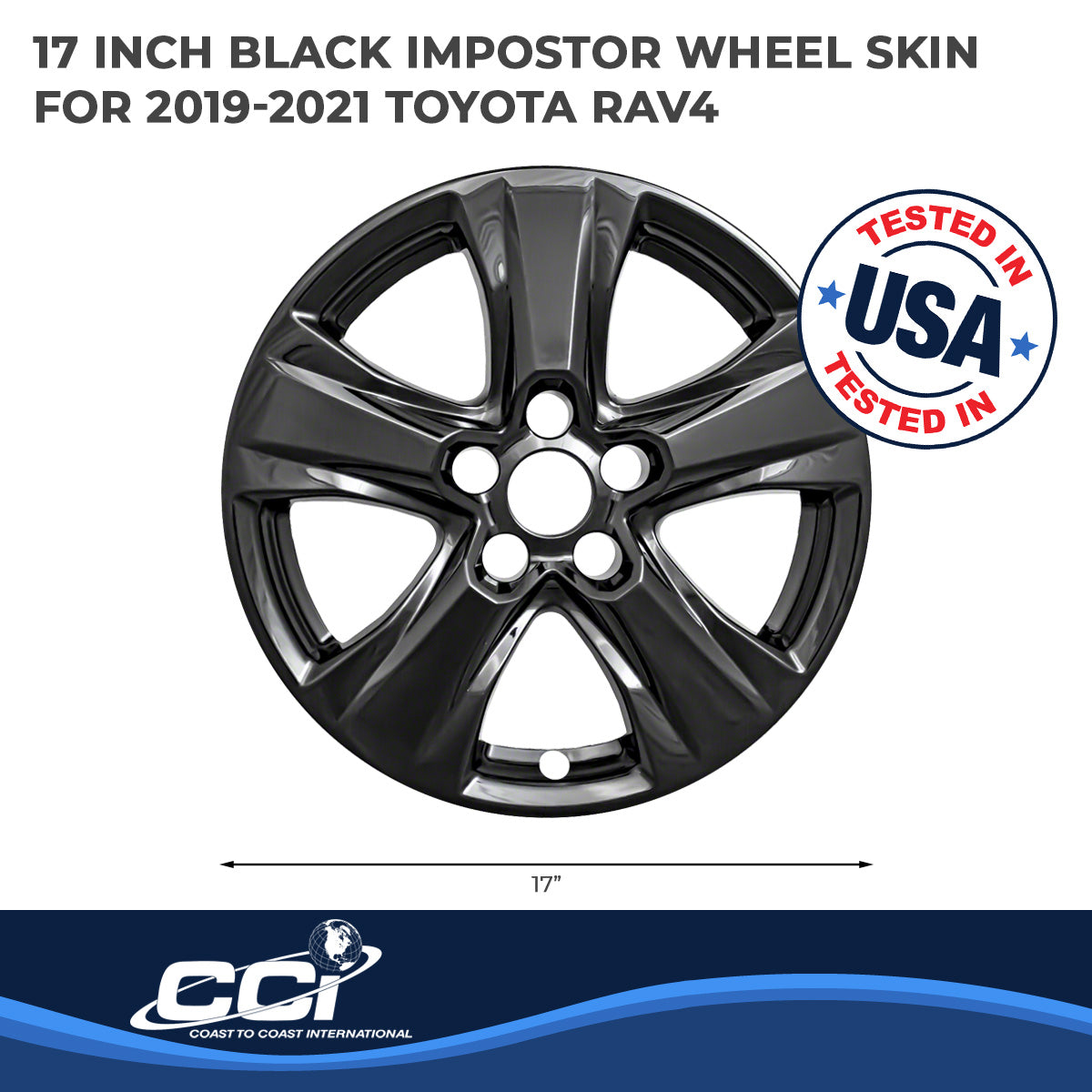 Coast2Coast Wheel Skins & Styled Wheel Covers IWCIMP434BLK product image 3