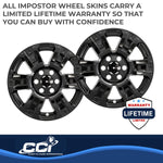 Coast2Coast Wheel Skin, 18 in, 6 Spokes, Gloss Black, Set Of 4 - IWCIMP403BLK