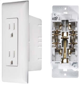RV Designer Receptacle, 125 V AC, White - S831