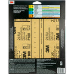 3M Sandpaper, P180 Grit, 9 in x 11 in, Aluminum Oxide, Pack of 5 - 32545
