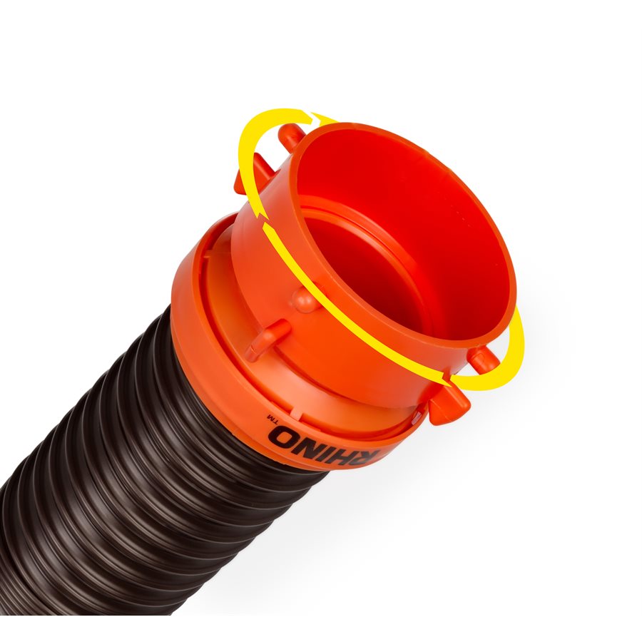 Camco Sewer Hose, 10 ft Extended Length, 3 in Diameter, 23 Mil Polyolefin Reinforced With Steel Wire - 39764