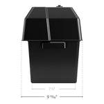Camco Battery Box, Fits Two 6V Group GC2 Batteries Or Two 12V Group 24/24M Batteries, With 2 Tie Down Straps And 4 Strap Clamps With Screws - 55374
