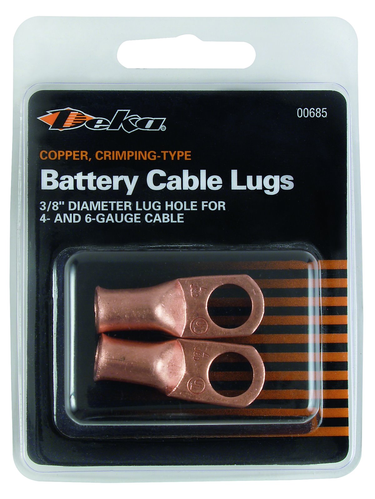 East Penn Battery Cable Eyelet, 3/8 in Eyelet, 4 Gauge, Set Of 2 - 00685