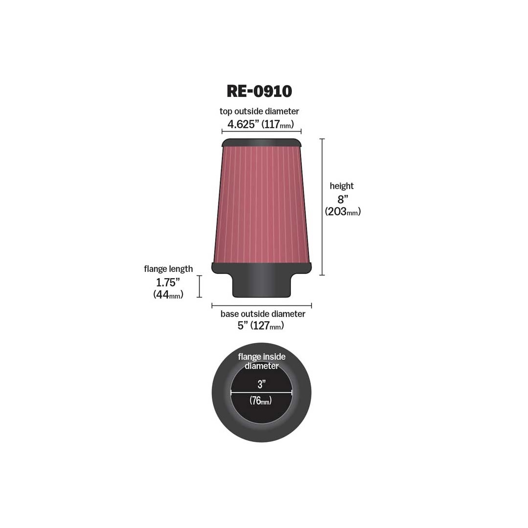 K&N Air Filter Elements RE-0910 product image 2