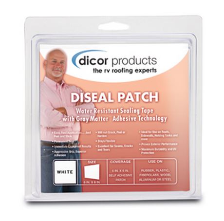 Dicor Corp. Roof Repair Tape, 4 in Width x 50 ft Roll, White - 522TPO-450-1C
