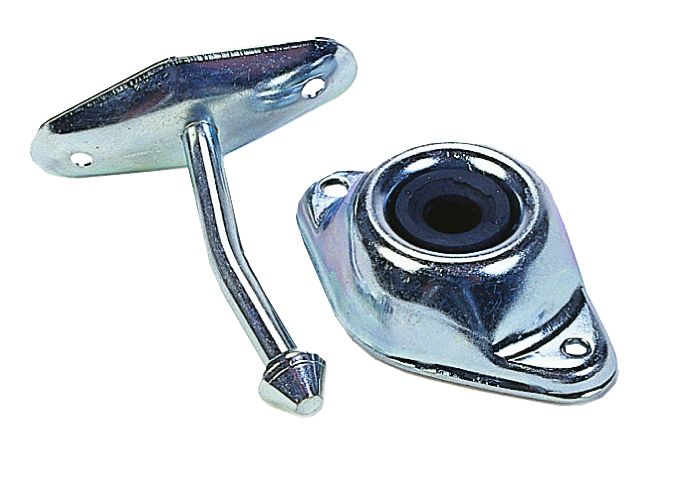 JR Products Door Catch, Angled Plunger Style, 4.75 in Length, Steel - 10314