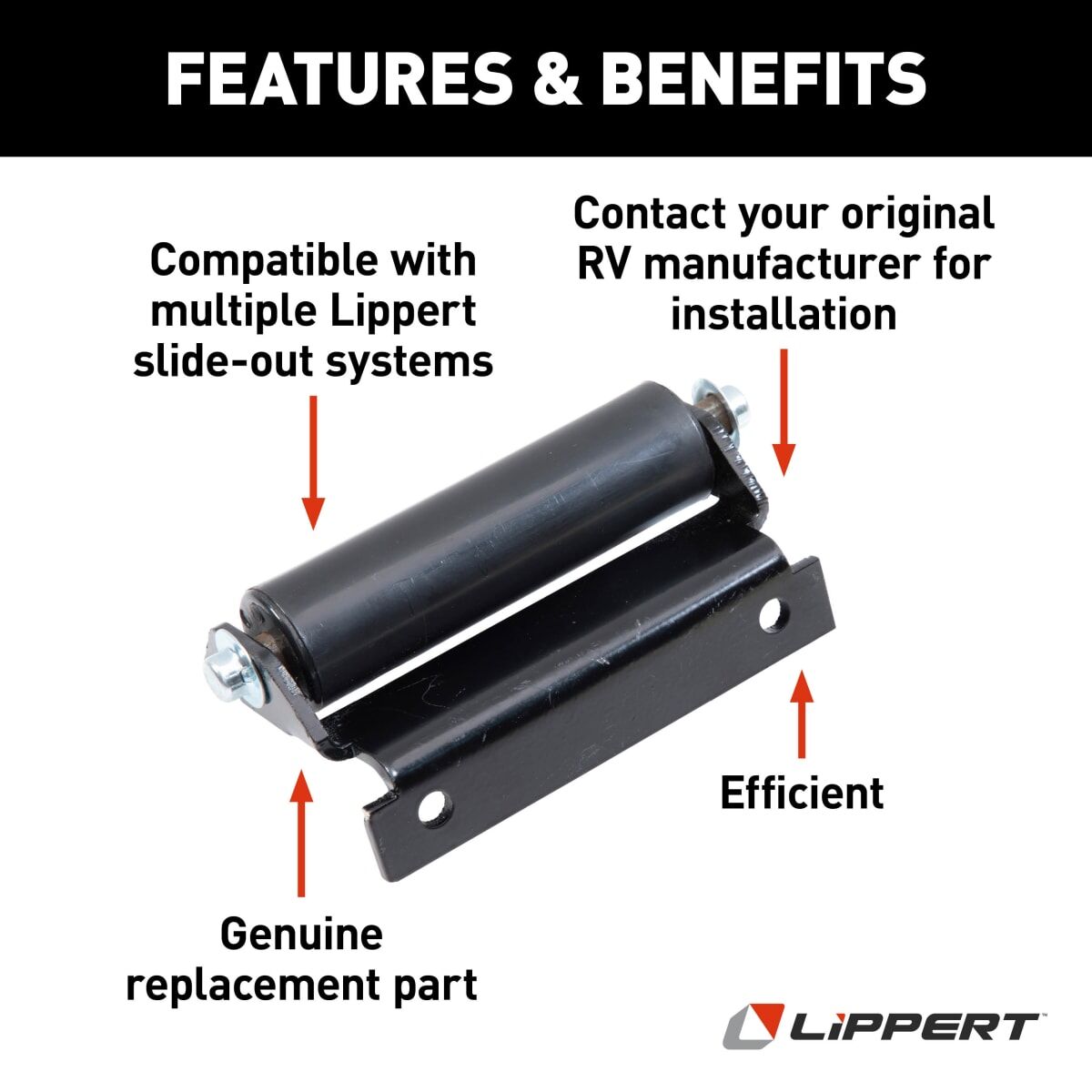 Lippert Slide Out Roller, J36 Roller - 276288