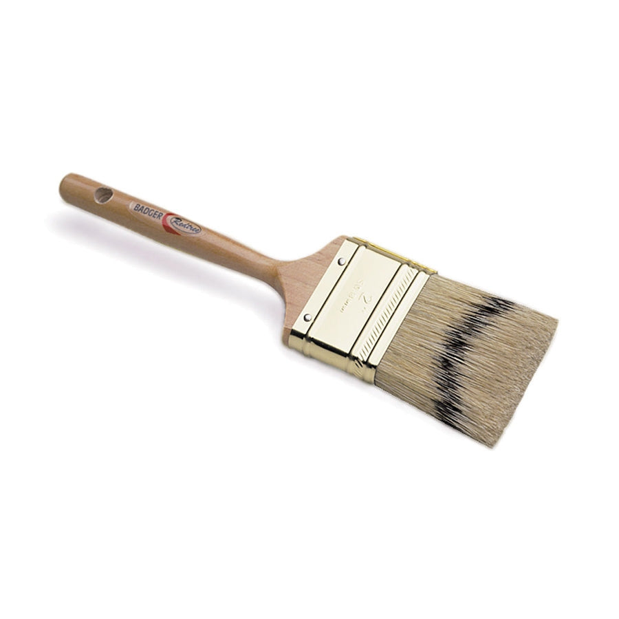 Redtree Industries Paint Brush, 1-1/2 in Flat Brush, 1/2 in Thickness, 2-1/8 in Length Hand-Formed Chisel Edge Trim - 10021