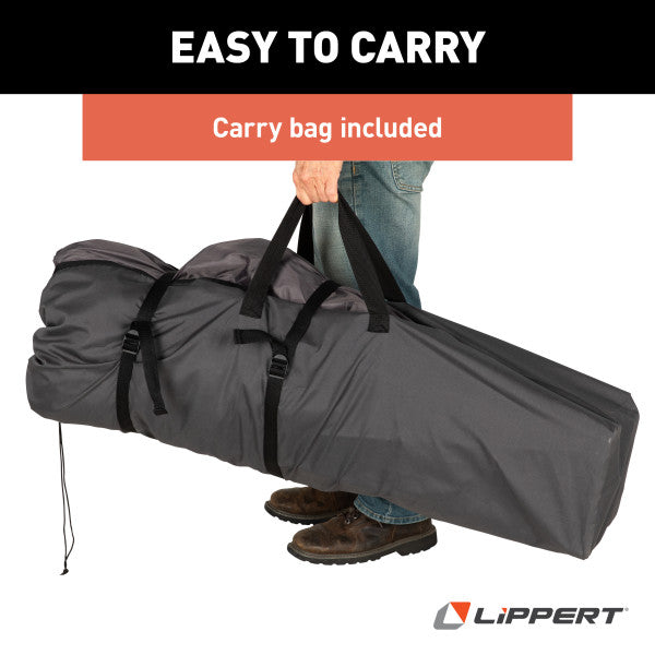 Lippert Camping Chair, 31 in Depth x 40 in Width x 40.3 in Height, 400 lb Weight Capacity - 2024043334