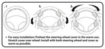 Plasticolor Steering Wheel Cover, Elite Series, For 14-1/2 To 15-1/2 in Wheels, Black - 006624R01