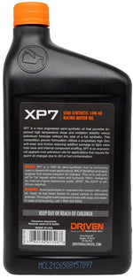Driven Racing Oil Oil, XP7 Series, SAE 10W40, 1 qt Bottle - 01706