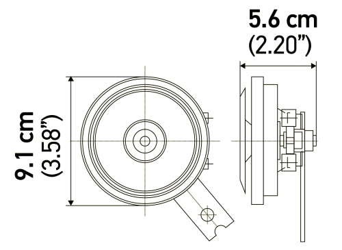 HELLA Horn, S92 Series, 113 Decibels, 24 V - 002768821