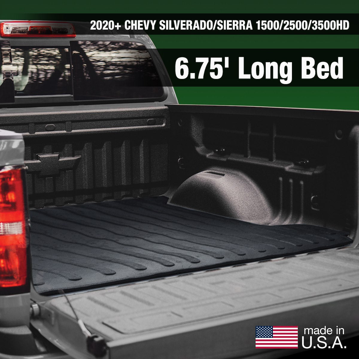 Boomerang Rubber, Inc. Bed Mat, 82 in Length x 72 in Width x 5/16 in Thickness, Black - TM678