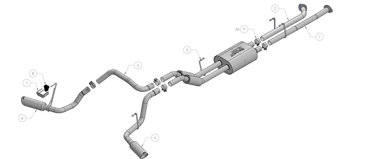 Borla Exhaust System Kit 141024BC product image 2
