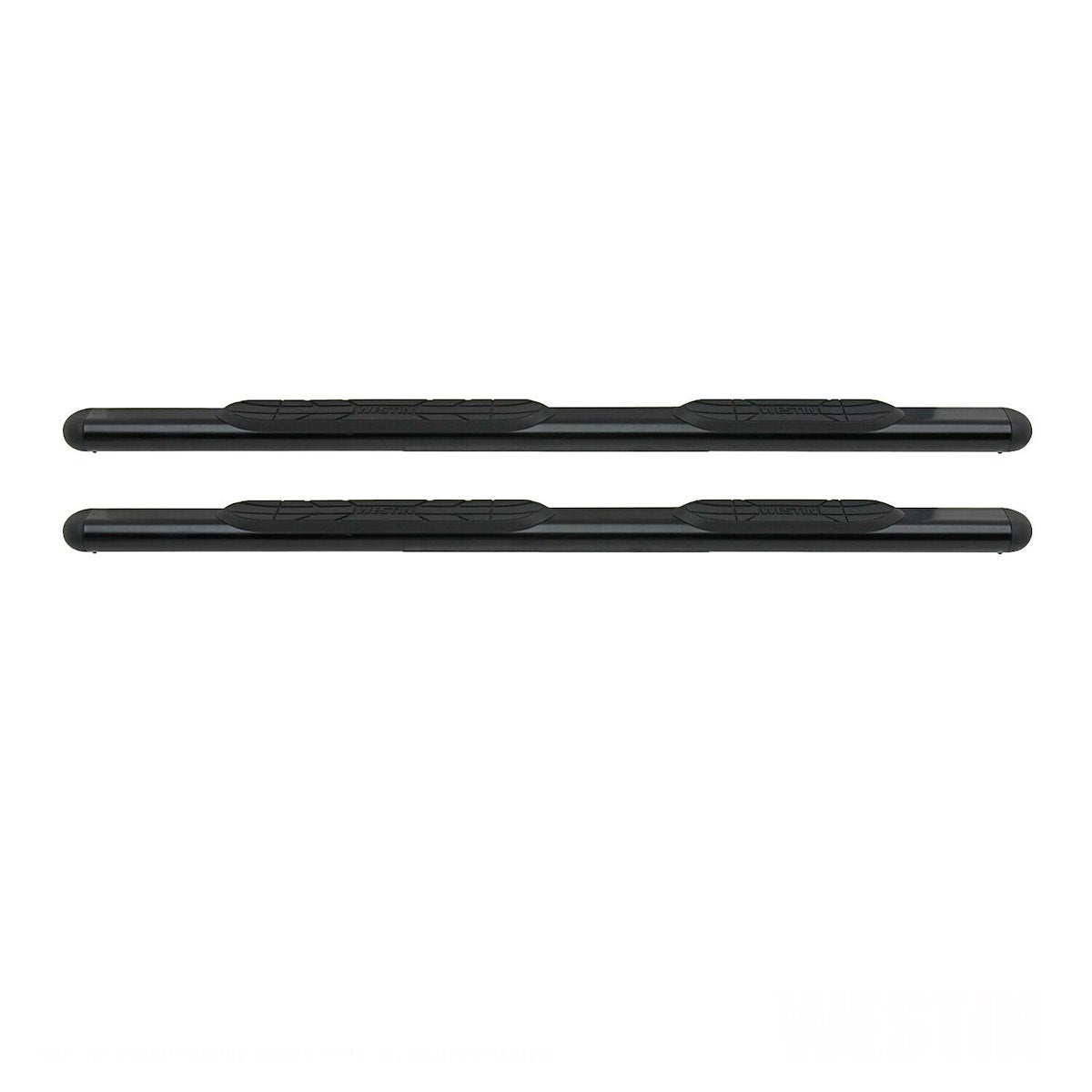 Westin Nerf Bar, 4 in Oval Straight, Black, Steel - 22-5025