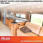 Arcon Interior Light - LED, White Lens, 7-1/4 in Length x 4.95 in Width, Bright White SMD LED - 20725N