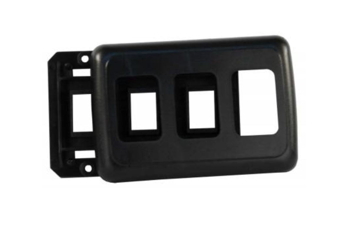 JR Products Multi Purpose Switch Faceplate, For Use With JR Products Switch Wall Spacer 13165 To 13245, 1.625 in x 3.625 in, Black - 12325