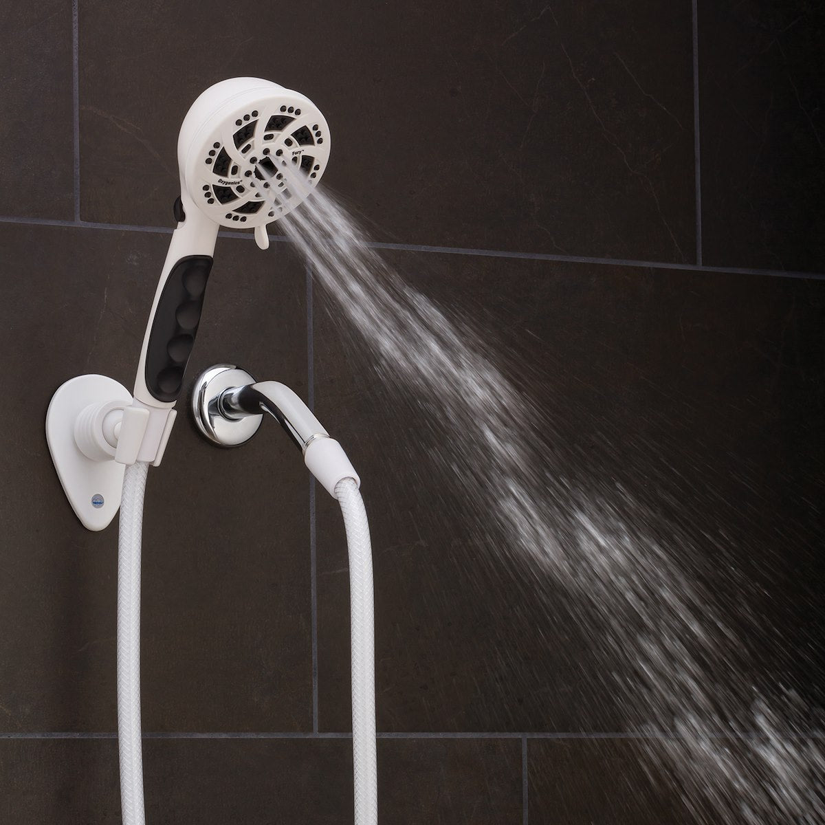 Oxygenics/ ETL Shower Head, Hand Held With 72 in Hose, With 5 Function Spray Settings, 3-3/4 in Outer Diameter - 92789