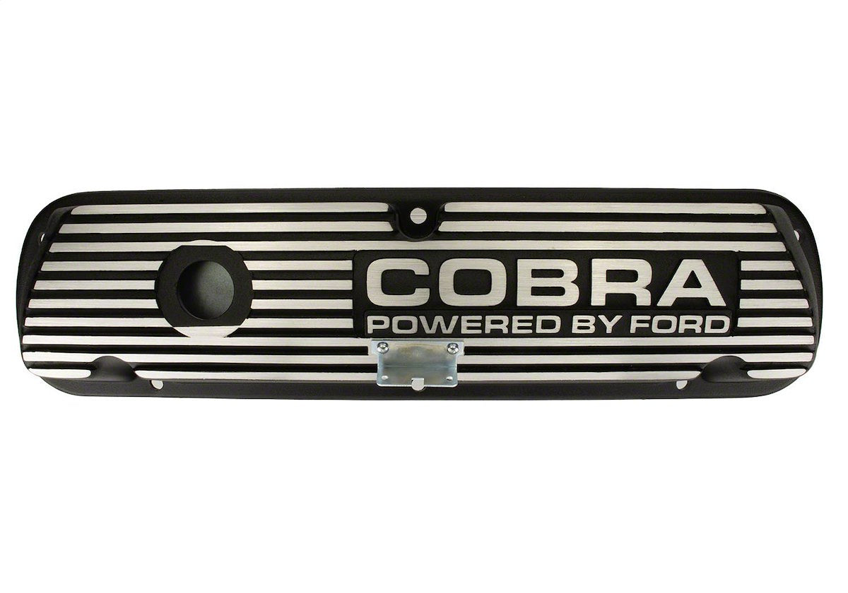 Ford Performance Valve Cover, Black Satin, Die-Cast Aluminum, Set of 2 - M-6582-A