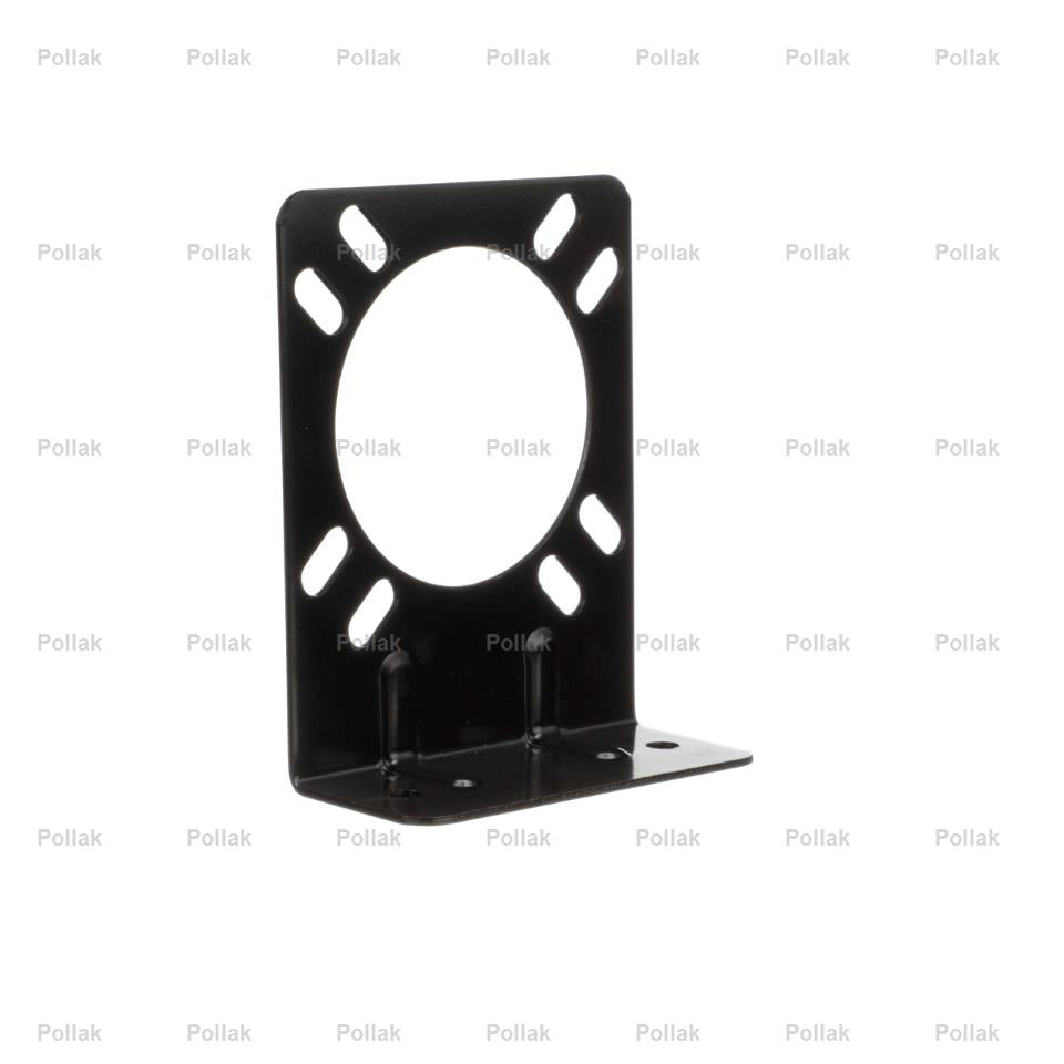 Pollak Trailer Wiring Connector Mounting Bracket, For Use With 7 Way RV Connector, 90 degree Bend, Black - 12-711U