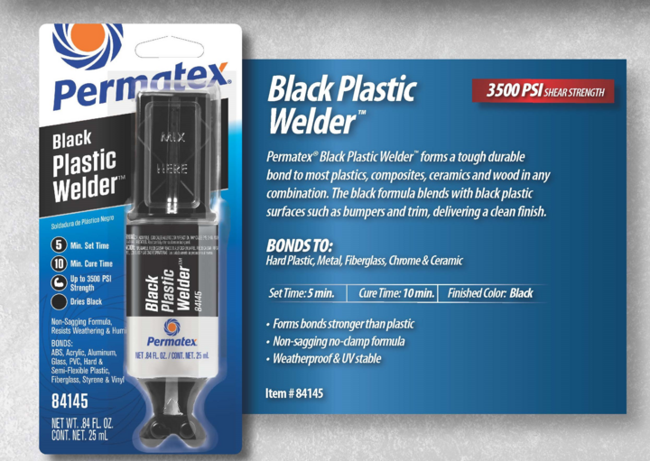 Permatex Epoxy, 0.84 oz Syringe, Black - 84145