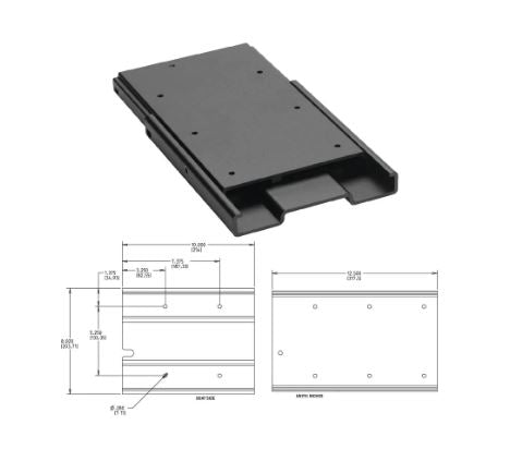 Minn Kota Trolling Motor Mount, MKA-16-03, Black, Aluminum - 1854036