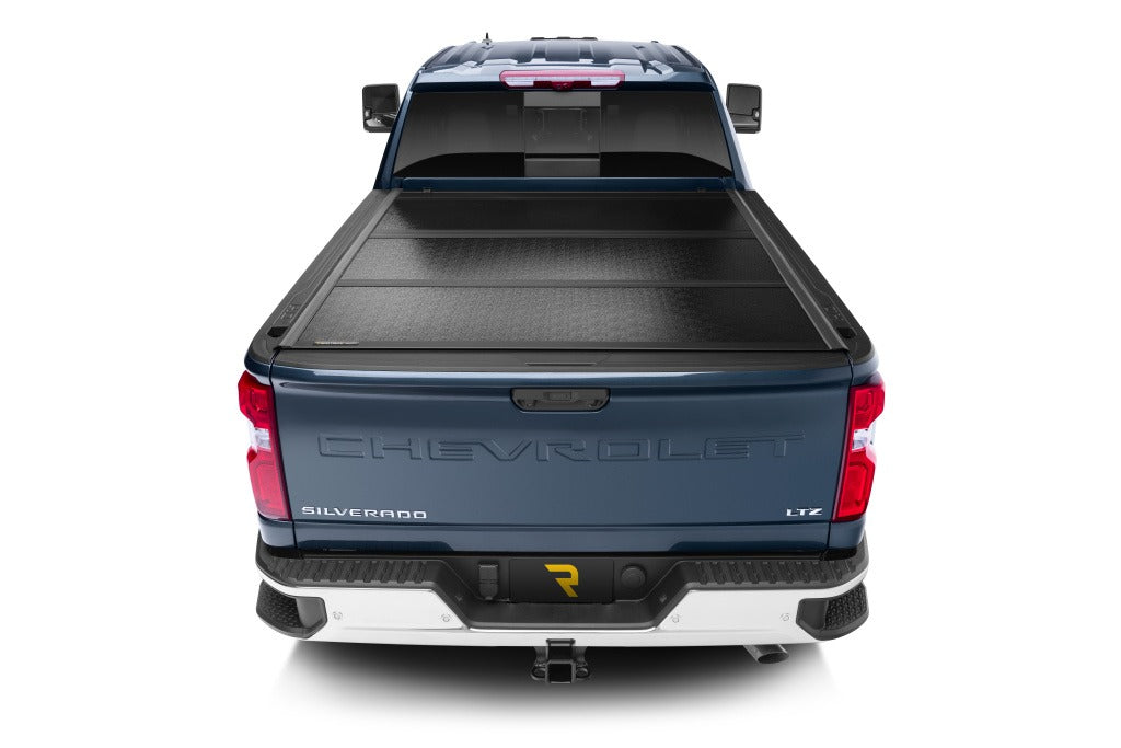 UnderCover Tonneau Cover, 2 Folds/3 Panels, Black Semi-Gloss Textured, Black - FX11024