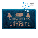Camco Door Mat, Blue, 29 in Width x 17-1/4 in Length - 53201