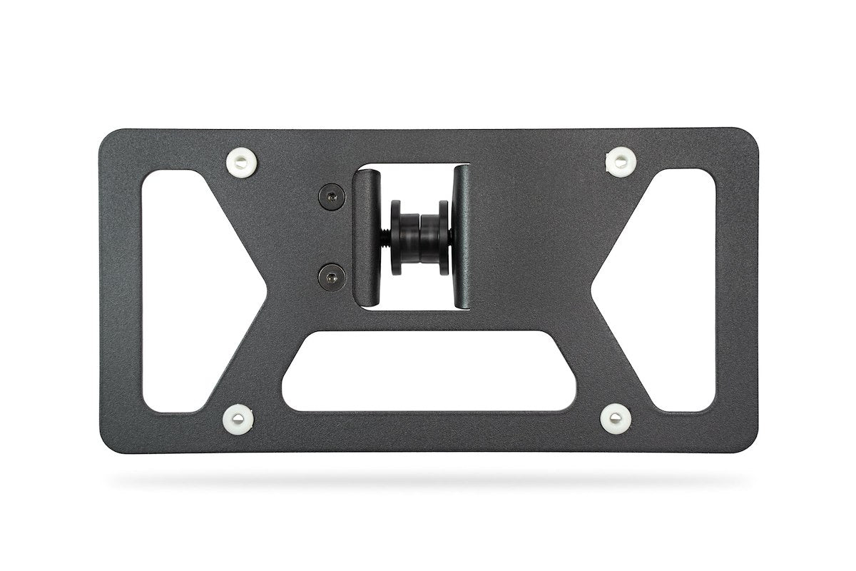 Addictive Desert Designs License Plate Bracket, Mounts To D-Ring Mounts With 1 in Hole, Black, Steel - AC9905201NA
