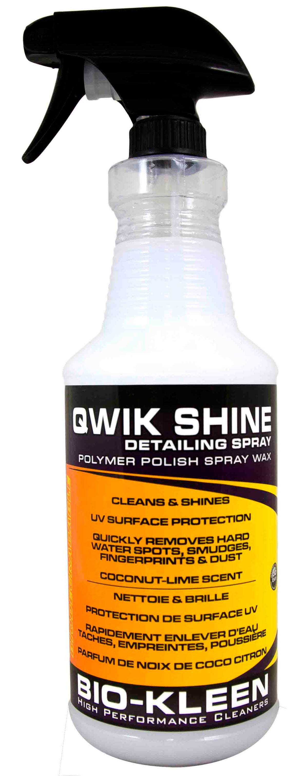 Bio-Kleen Detailing Spray, 32 oz Spray Bottle, Polymer Spray Wax With UV Protection And SPF 40 - M00907