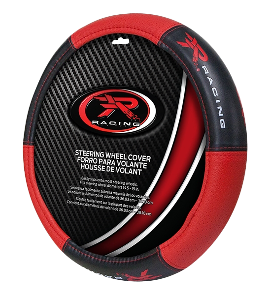 Plasticolor Steering Wheel Cover, Red/Black - 006768R04
