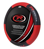 Plasticolor Steering Wheel Cover, Red/Black - 006768R04