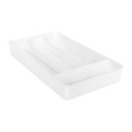 Camco Cutlery Tray, 7 in Width x 11 in Length, With 4 Compartments, White - 43508